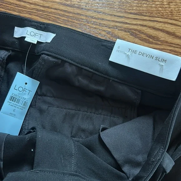 LOFT Devin Tie Waist Slim Pants - Picture 4 of 7